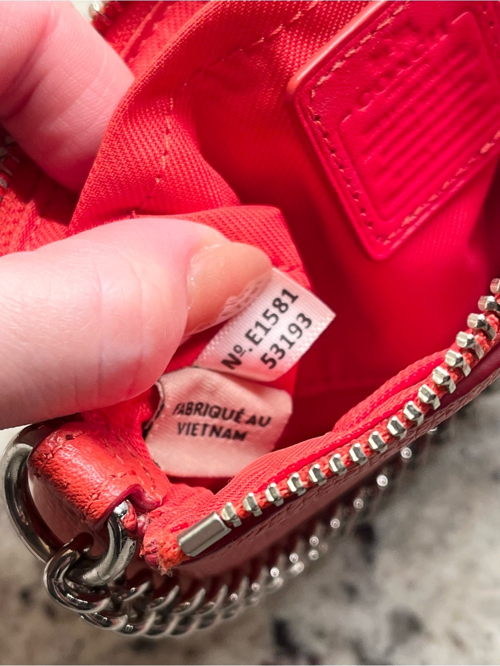 Coach Nolita Orange Pebbled Leather Wristlet/Mini Bag EUC - Picture 9 of 10